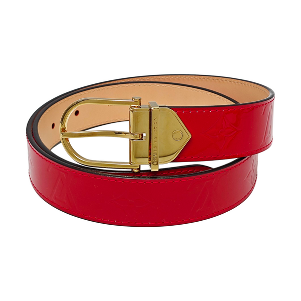 Leather Belt Red