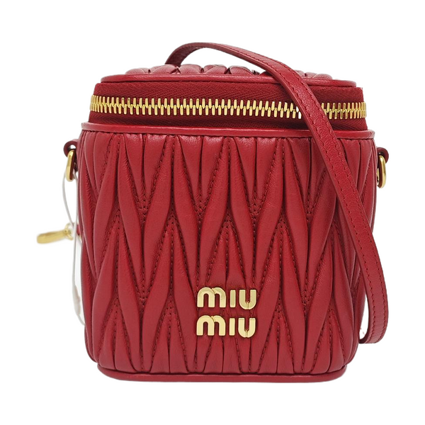 Matelassé Mini Quilted Lambskin Red