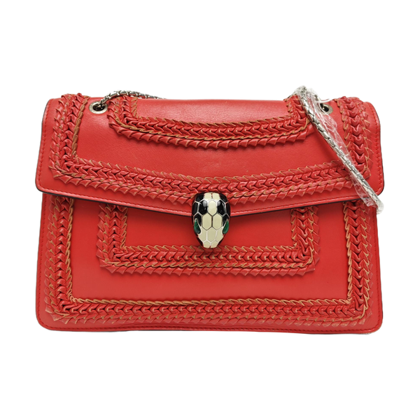 SERPENTI FOREVER Medium Calfskin Red