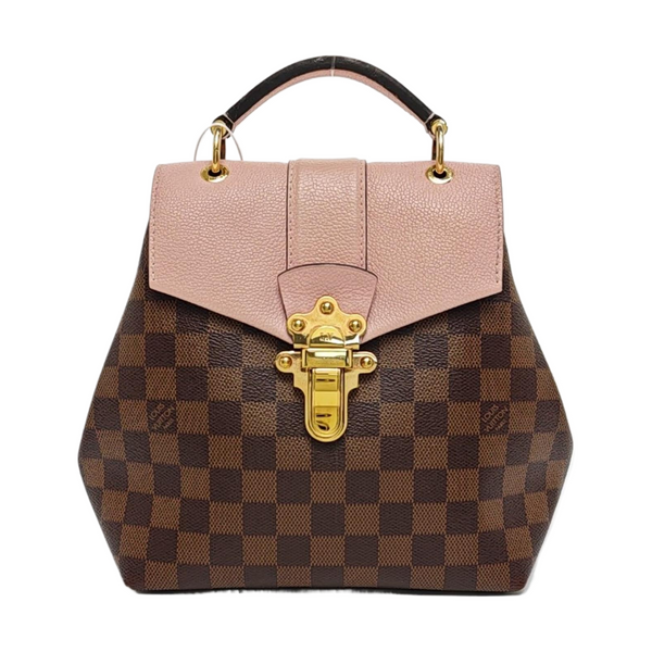 CLAPTON Damier Ebene Coated Canvas Brown