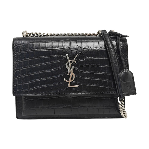 SUNSET Medium Calfskin Black