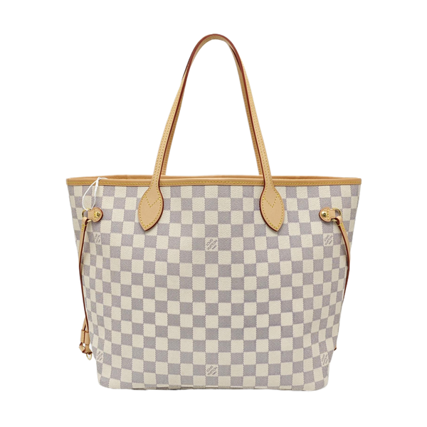 NEVERFULL MM Damier Azur Coated Canvas White