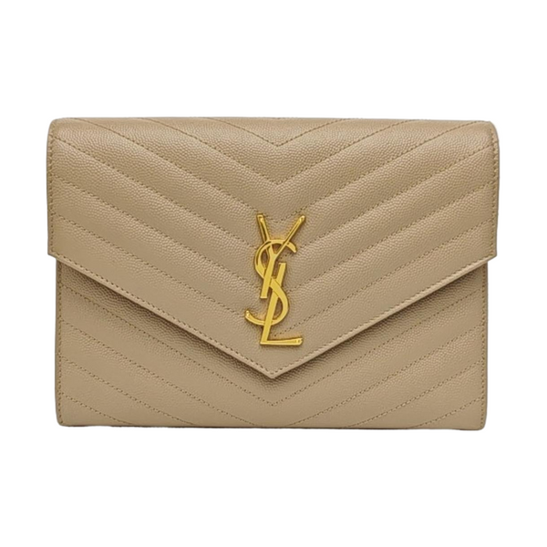 MONOGRAM Chevron Calfskin Beige