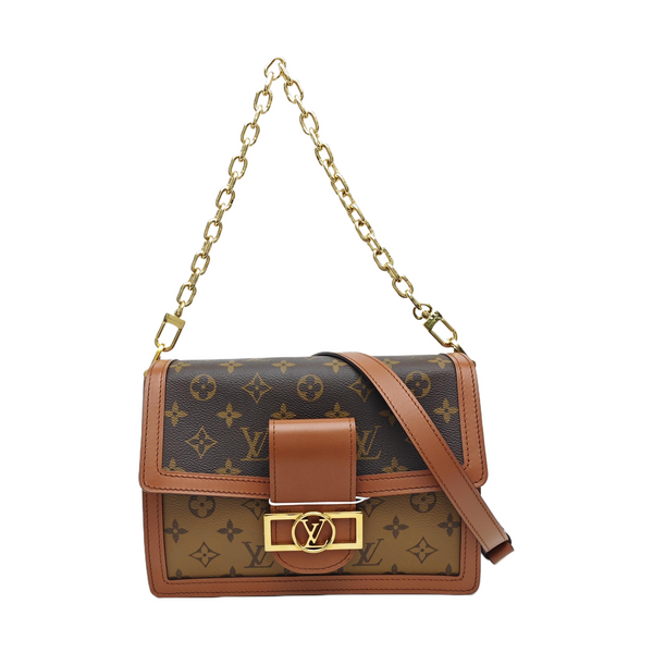 DAUPHINE MM Monogram Coated Canvas Brown