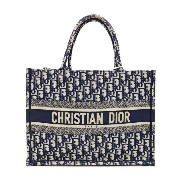Book Tote Medium Oblique Canvas Blue