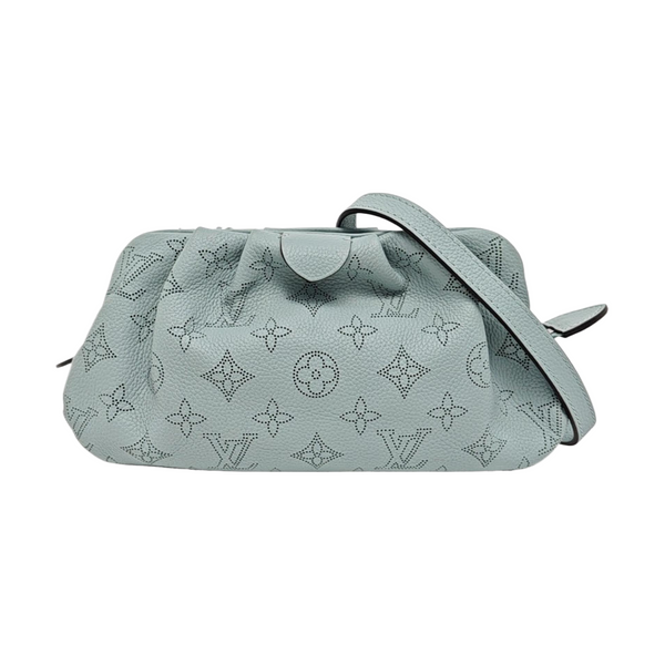 SCALA Mini Monogram Calfskin Blue