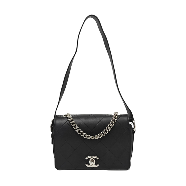 Calfskin Shoulder Bag Black