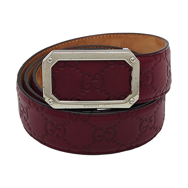 Leather Belt Red