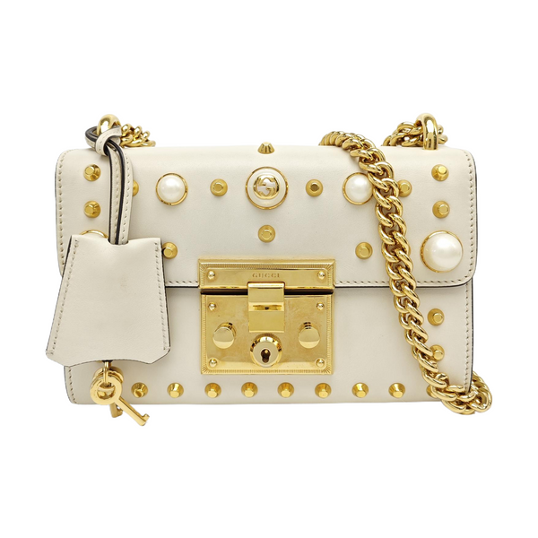 Padlock Small Calfskin White
