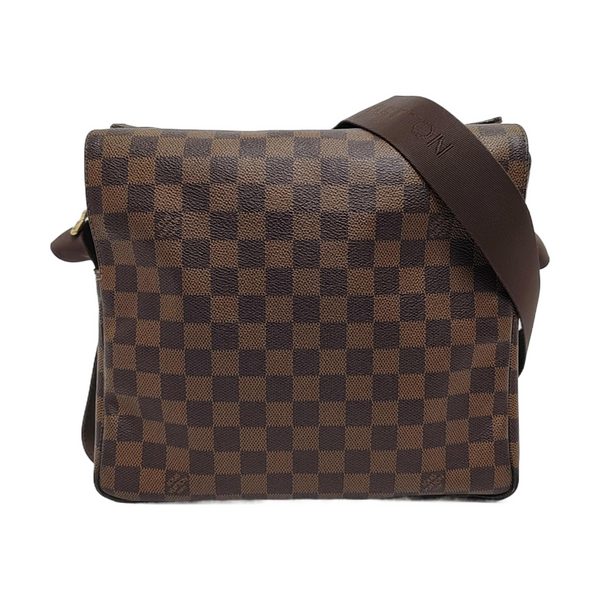 NAVIGLIO MM Damier Ebene Coated Canvas Brown