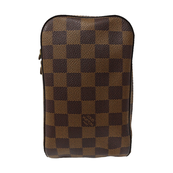 GÉRONIMOS Damier Ebene Coated Canvas Brown