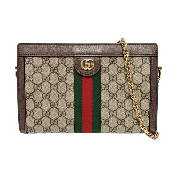 Ophidia Small Monogram Coated Canvas Beige