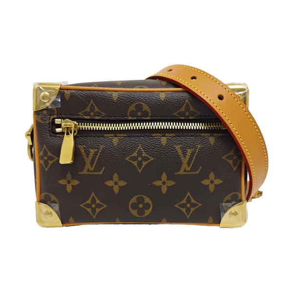 SOFT TRUNK Mini Monogram Coated Canvas Brown