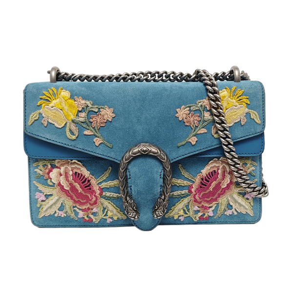 Authenticated pre-owned Dionysus Suede Blue - Shoulder Bag at Looply