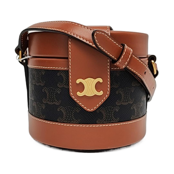 Authenticated pre-owned TRIOMPHE Small Coated Canvas Brown - Shoulder Bag at Looply