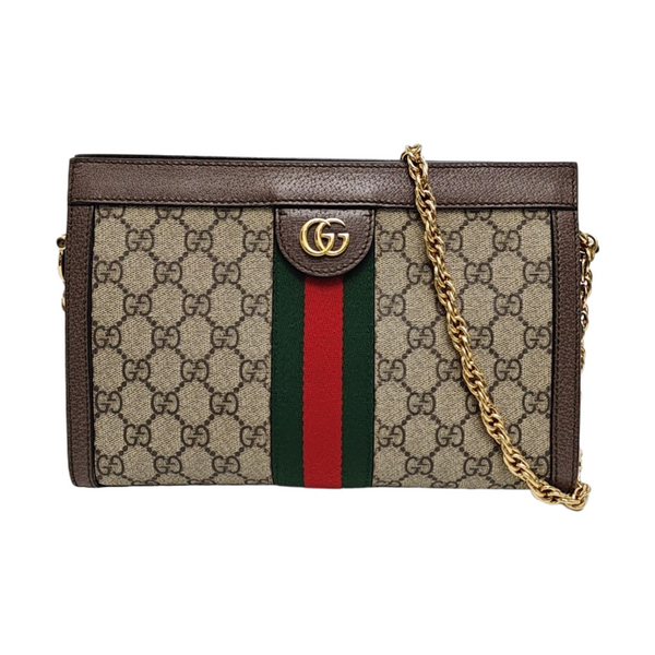 Ophidia Small Monogram Lona Revestida Beige