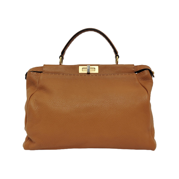 Authenticated pre-owned Peekaboo Large Calfskin Brown - Tote Bag at Looply