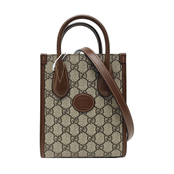 Retro Mini Monogram Coated Canvas Beige
