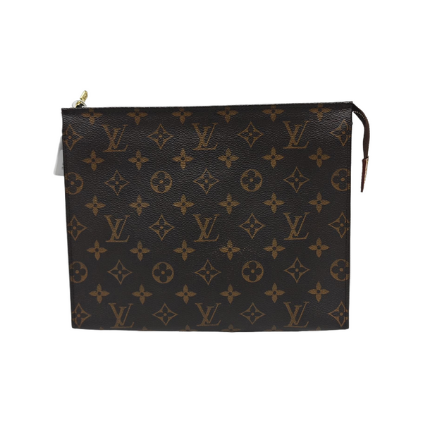 TOILET POCKET 26 Monogram Coated Canvas Brown