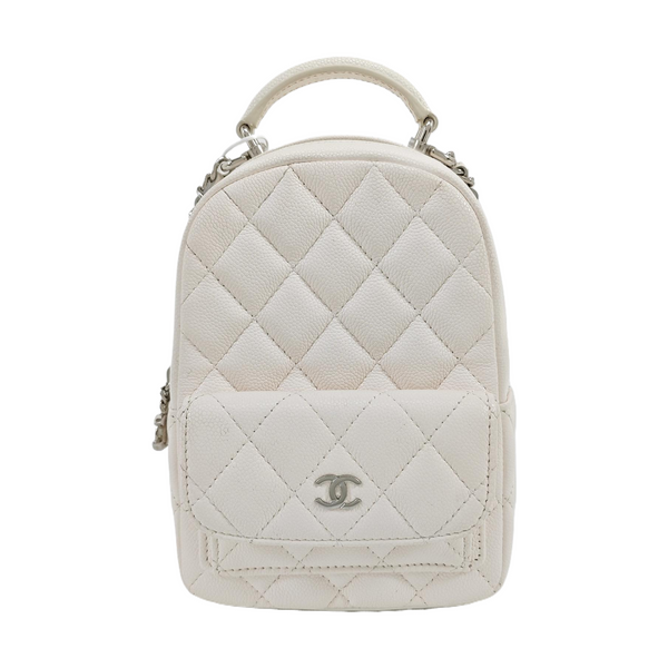 DUMA Mini Quilted Grained Calfskin White