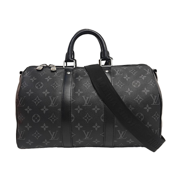 KEEPALL 35 Monogram Coated Canvas Black