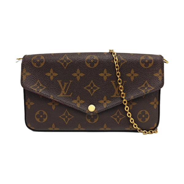 Authenticated pre-owned FÉLICIE Monogram Coated Canvas Brown - Shoulder Bag at Looply