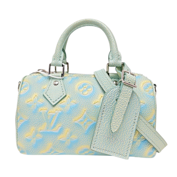 SPEEDY Nano Monogram Calfskin Green