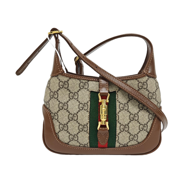 Jackie 1961 Mini Monogram Coated Canvas Beige