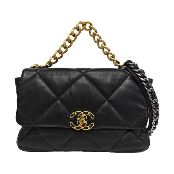 CHANEL 19 Medium Quilted Lambskin Black