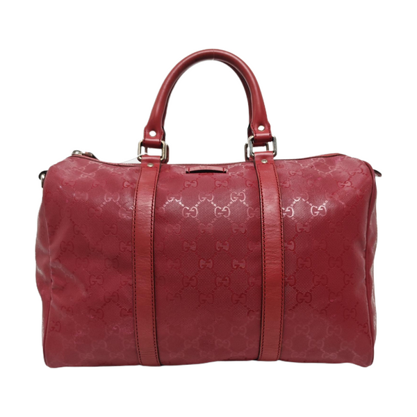 Boston Monogram Coated Canvas Red