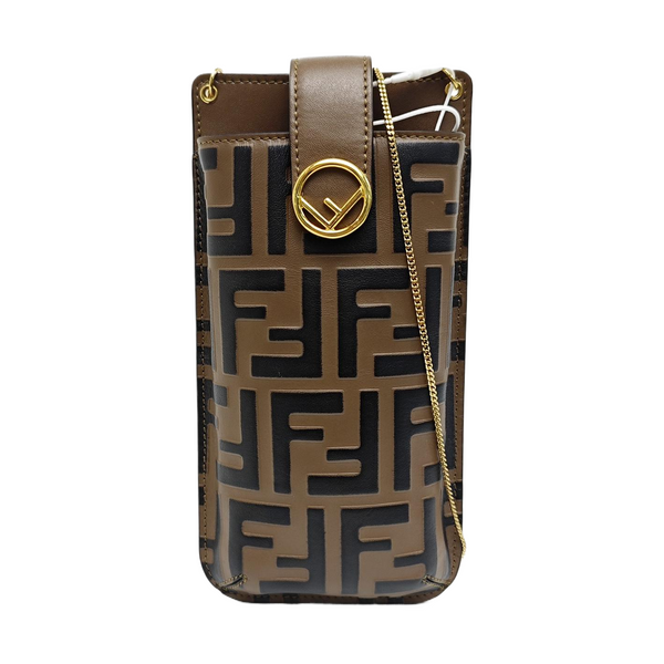 Calfskin Shoulder Bag Brown