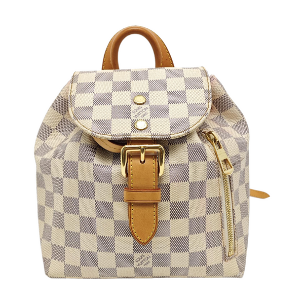 SPERONE BB Damier Azur Coated Canvas White