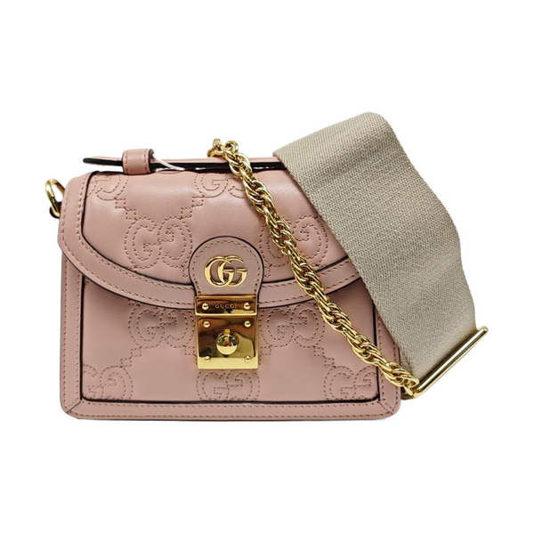 GG Matelassé Quilted Calfskin Pink
