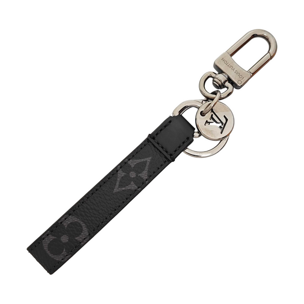 Coated Canvas Bag Charm Black