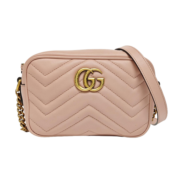 GG Marmont Mini Quilted Calfskin Pink