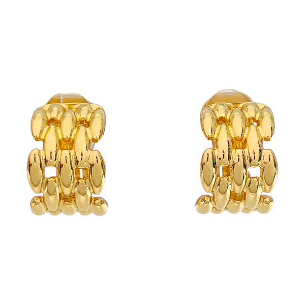 Metal Gold Clip On Earrings