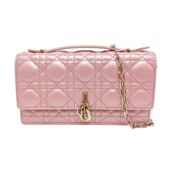 Lady Dior Mini Cannage Lambskin Pink