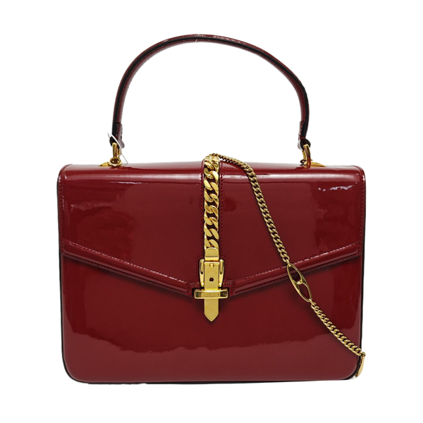 Authenticated pre-owned Sylvie 1969 Patent Leather Red - Shoulder Bag at Looply