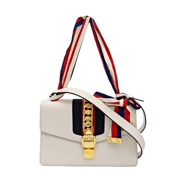 Sylvie Small Calfskin White