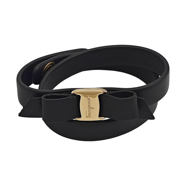 Leather Black Bangle