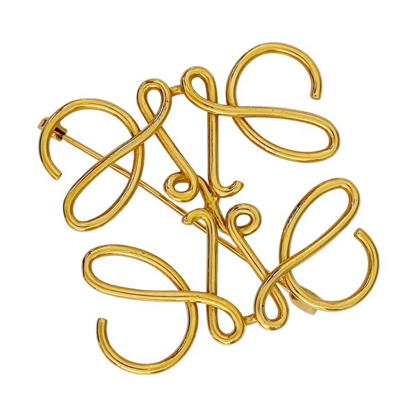 Anagram Metal Gold Brooch