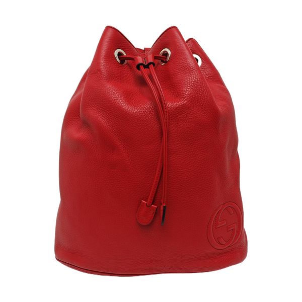 Authenticated pre-owned Soho Calfskin Red - Bucket Bag at Looply