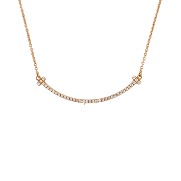 Tiffany T 18k Rose Gold Necklace