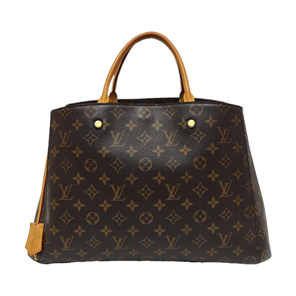 MONTAIGNE GM Monogram Coated Canvas Brown