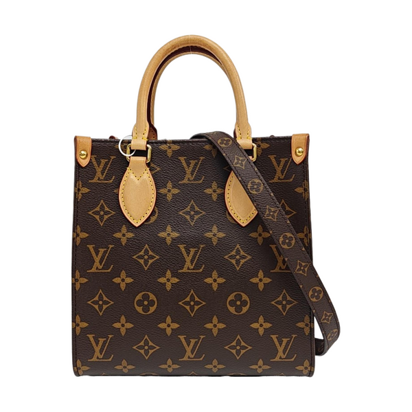 SAC PLAT BB Monogram Coated Canvas Brown