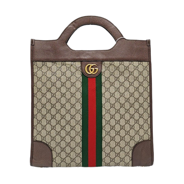 Authenticated pre-owned Ophidia Medium Monogram Coated Canvas Beige - Top Handle Bag at Looply