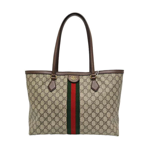 Ophidia Medium Monogram Coated Canvas Beige