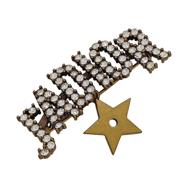 J'adior Crystal Gold Brooch