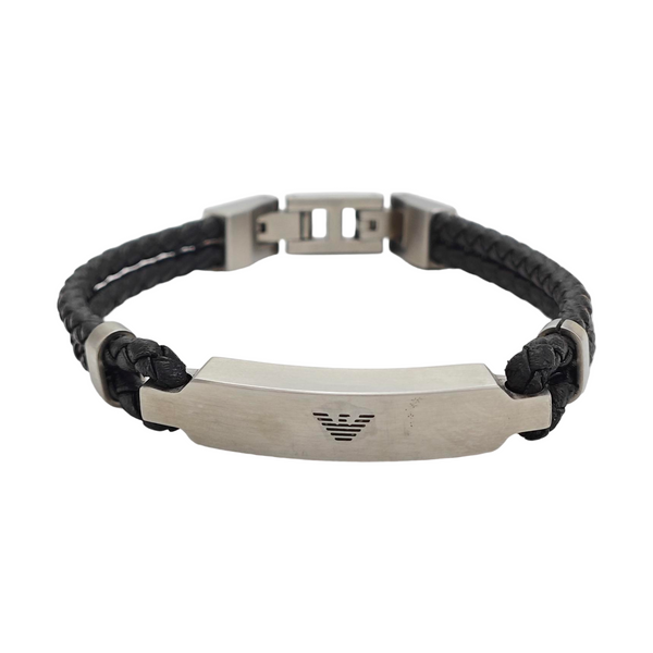 Leather Black Bangle