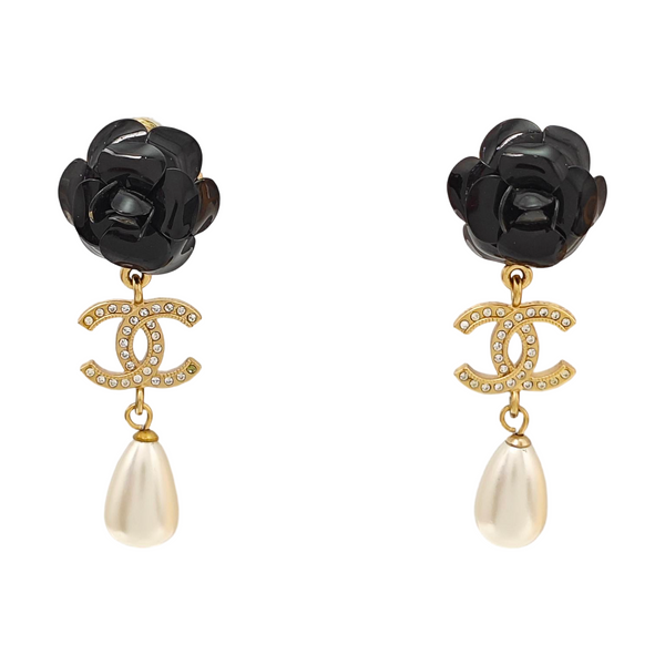 Metal Black Stud Earrings